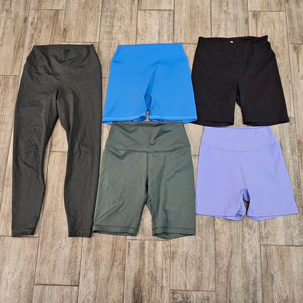 90 Degree Bike Shorts Leggings Activewear Bundle Womens Size M‎ Lot of 5 Yoga